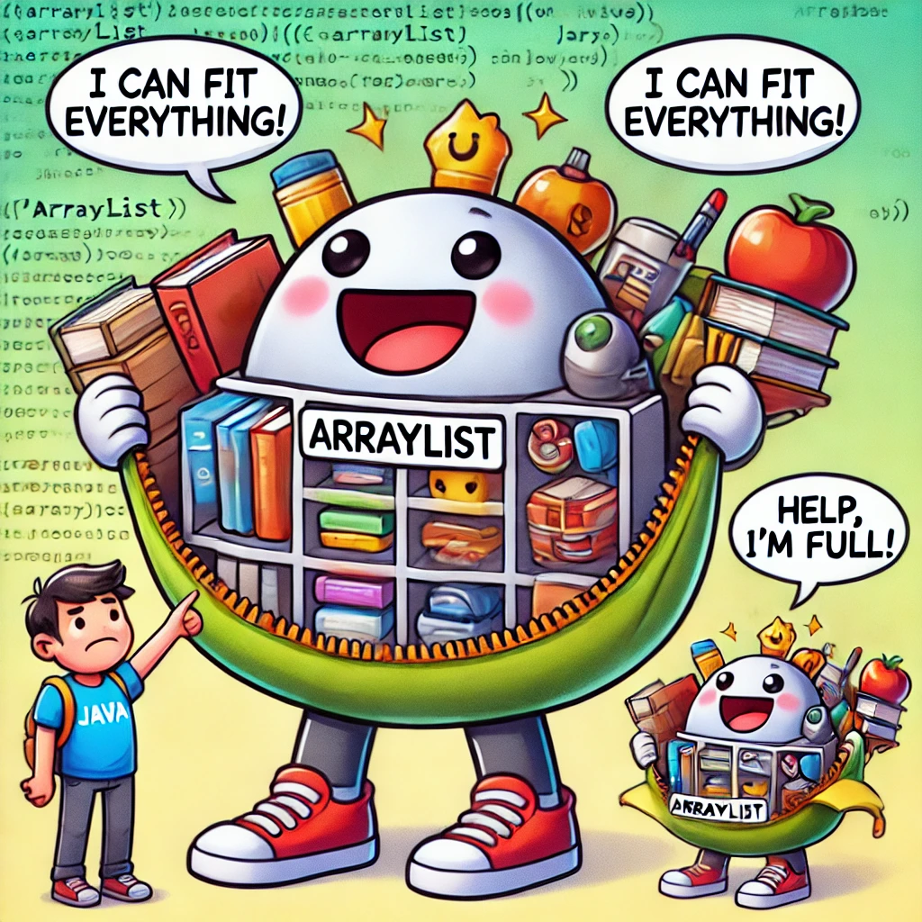 ArrayList full with data